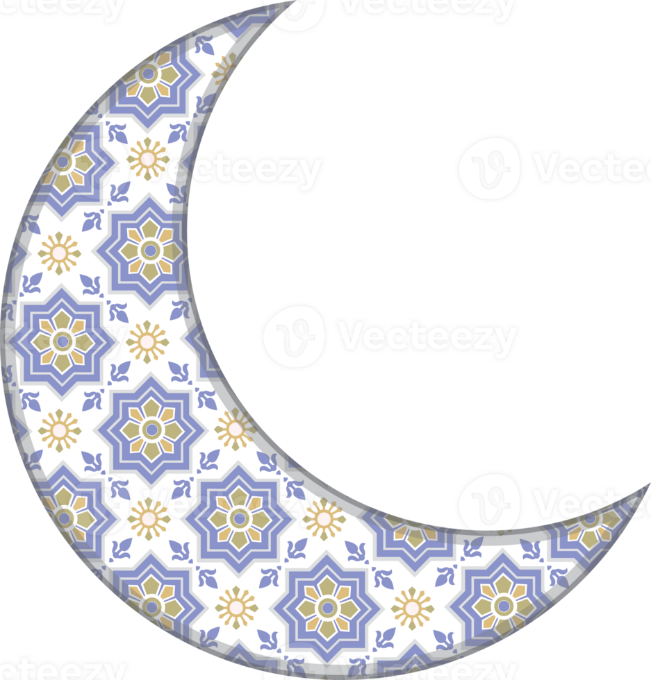 Decorative Islamic Symbol with Moroccan Pattern for Holy Festival png