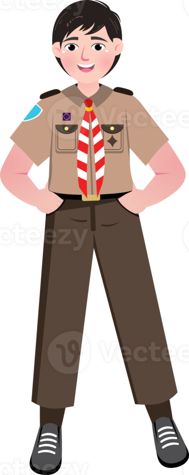 Scout Boy Showing Confidence During Activity png
