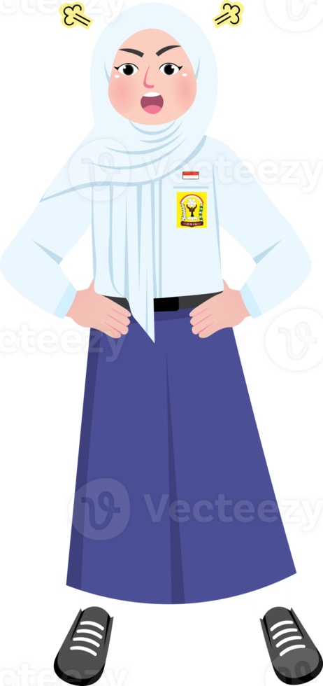 Junior High School Student Angry png