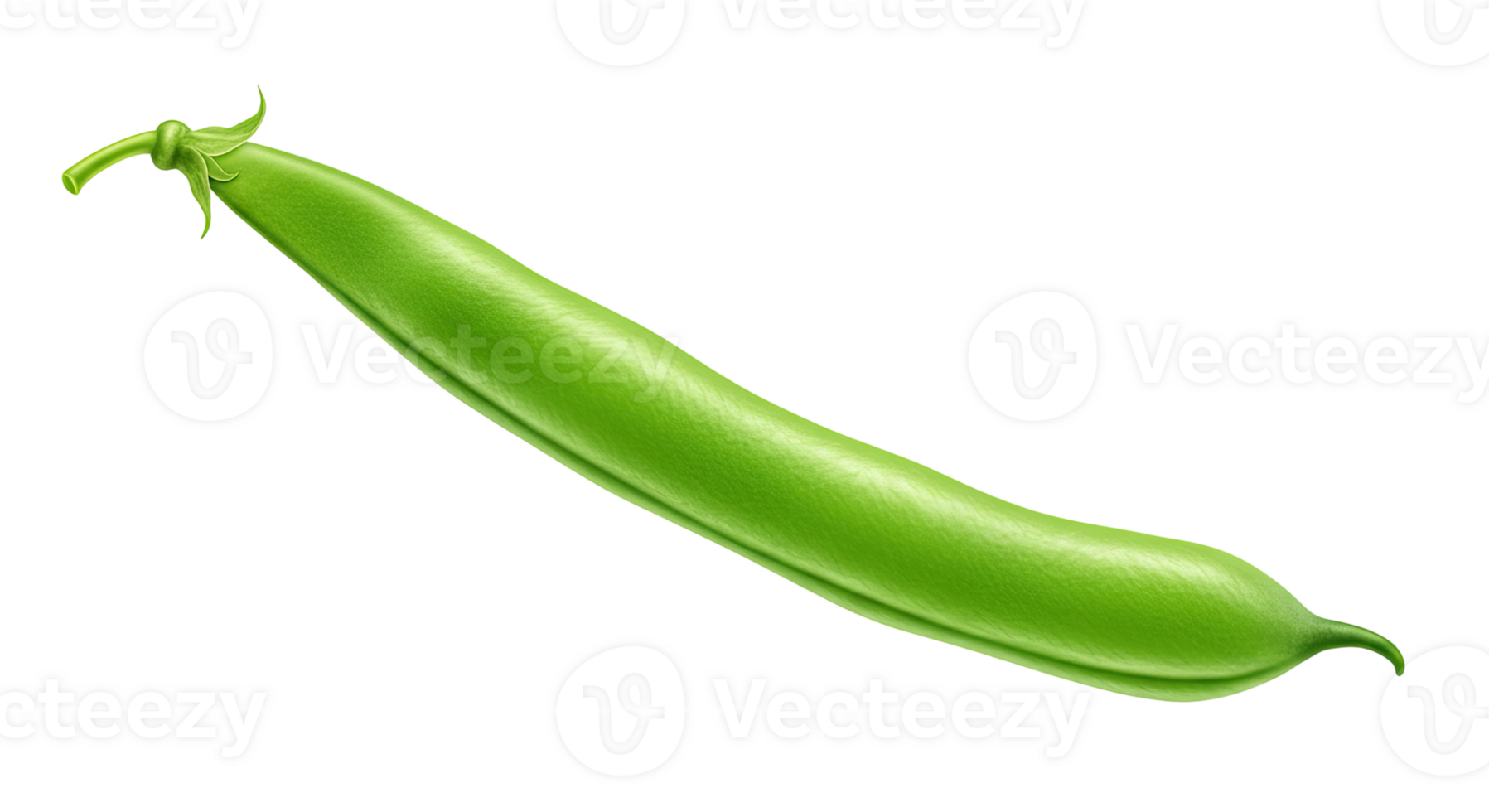 Fresh green pea pod showcasing vibrant color and natural texture detail png