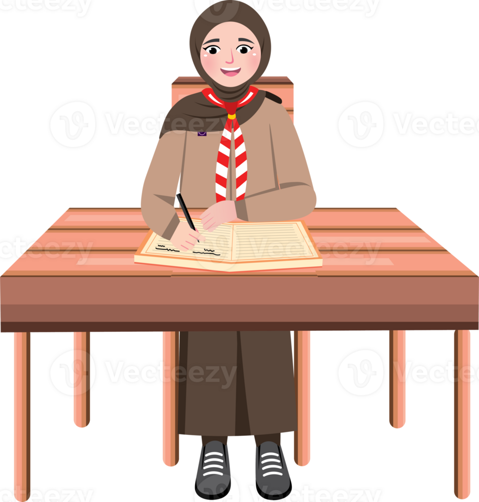 Scout Day, Scout Girl Writing png