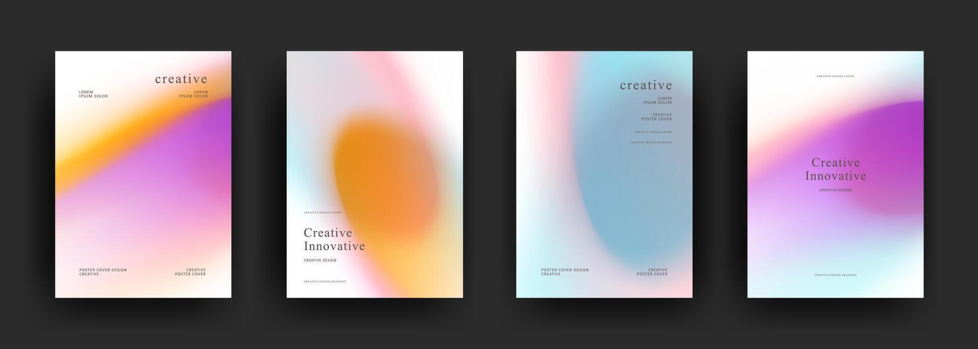 Colorful creative design templates vector