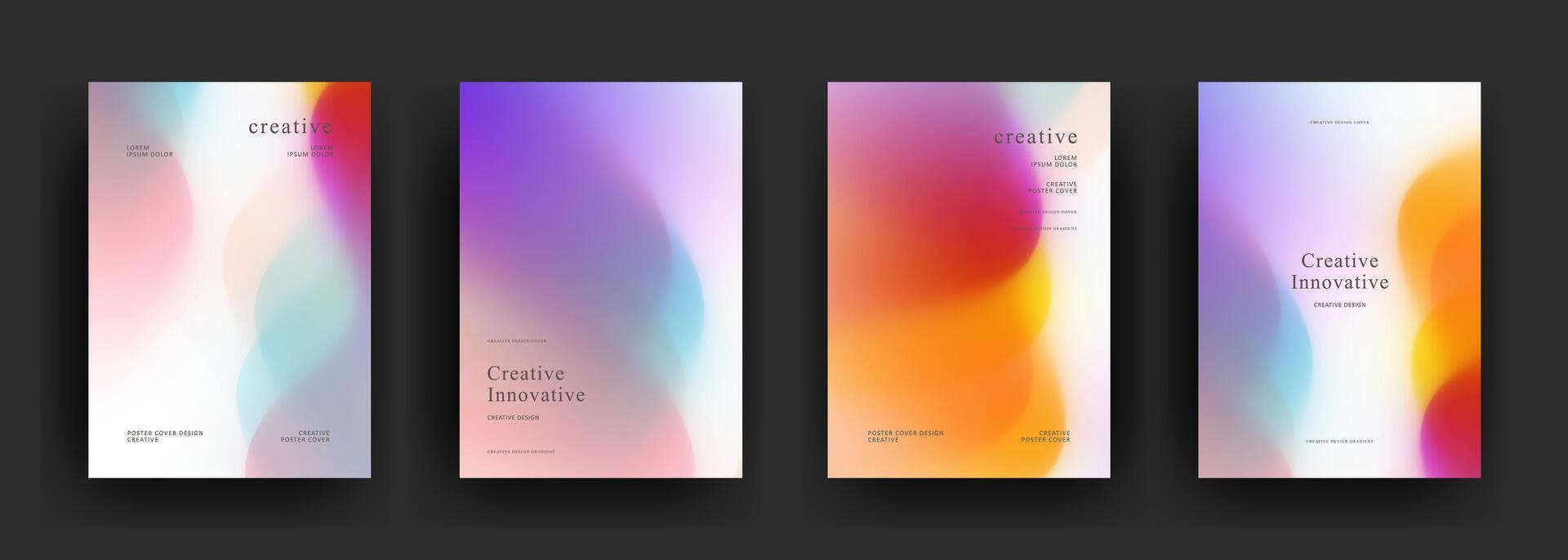 Creative abstract cover designs vector