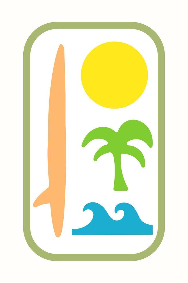 simple elegant design for summer time and surfing lovers for print and t shirt vector