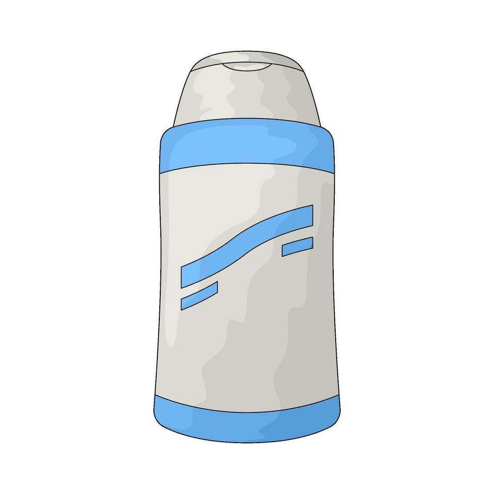 blue and white powder bottle vector