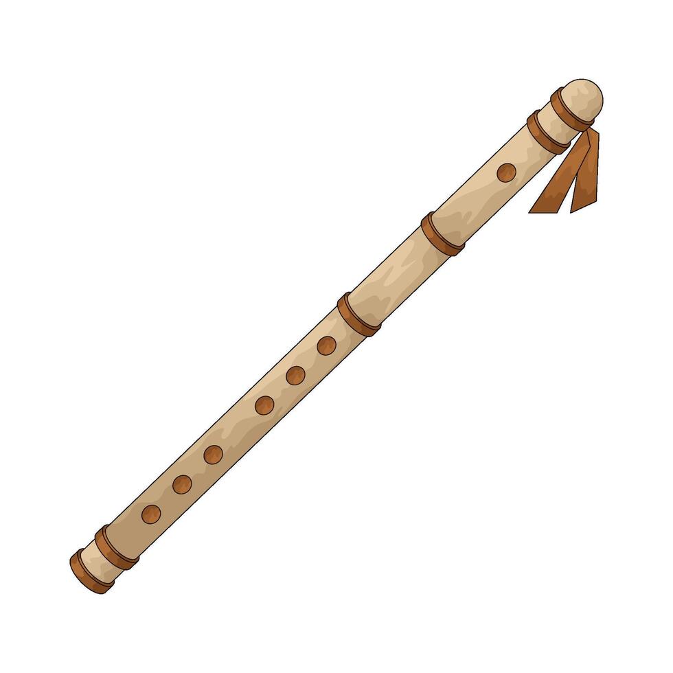 traditional flute illustration vector