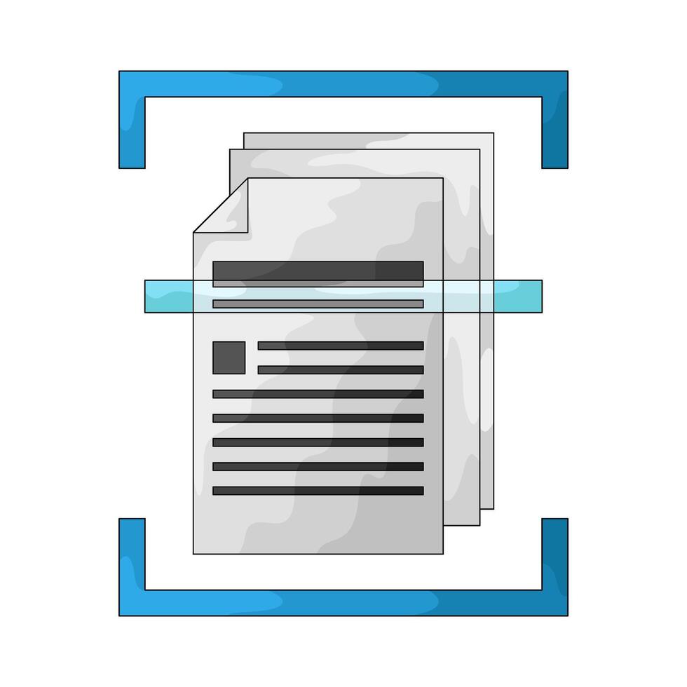 illustration of document scan vector