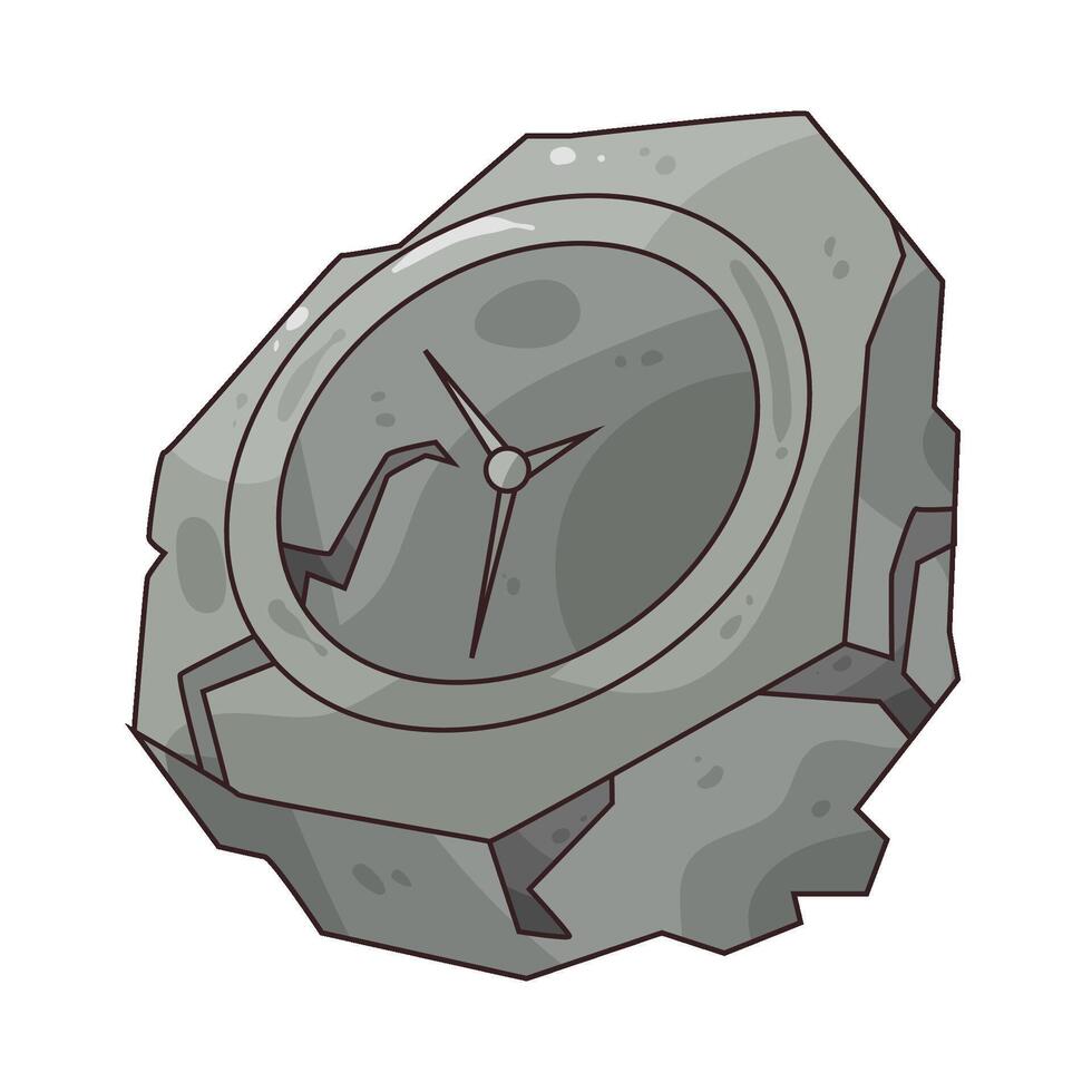 clock stone illustration vector