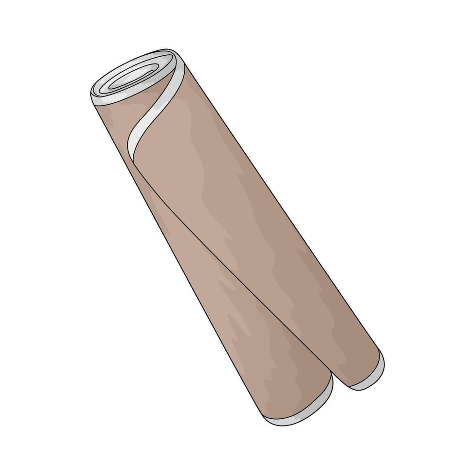 rolled yoga mat illustration vector