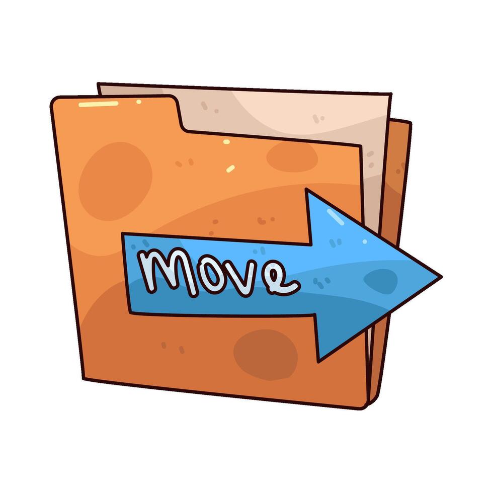 folder move illustration vector