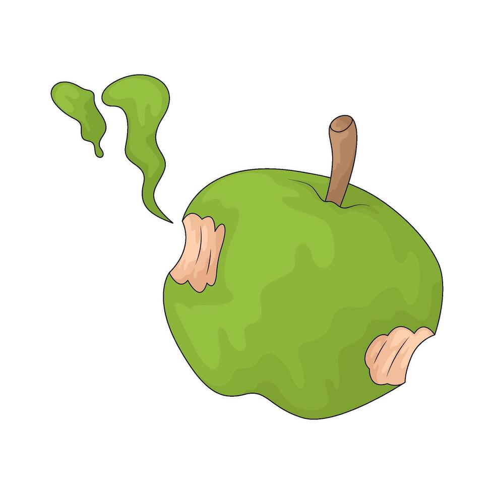 poisonous green apple vector