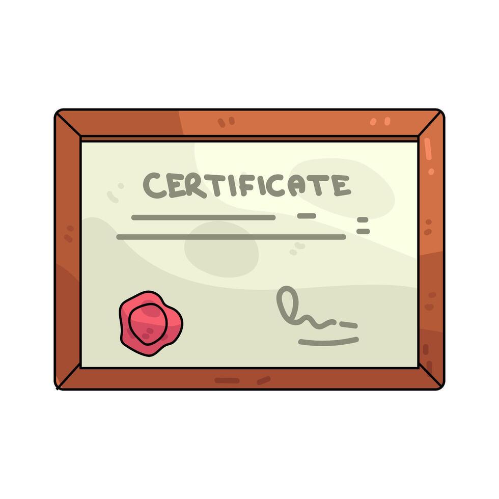 certificate in frame vector