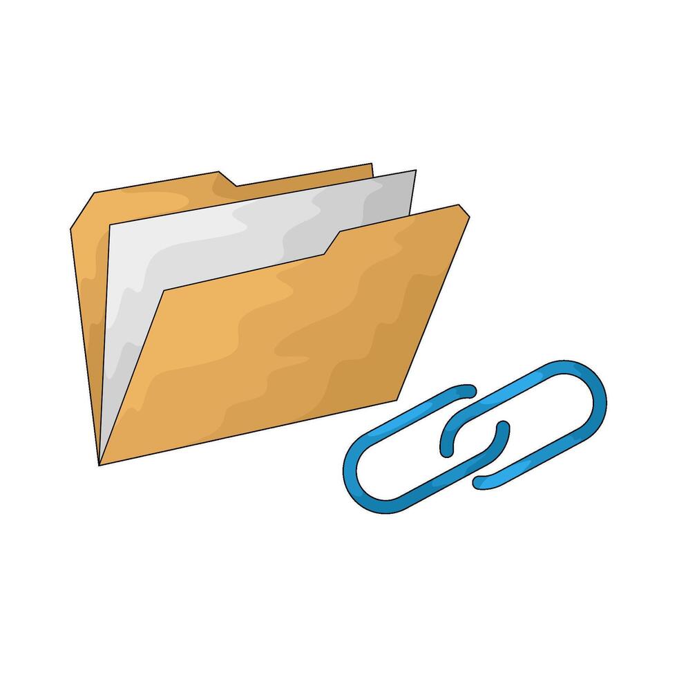 illustration of folder attachment vector