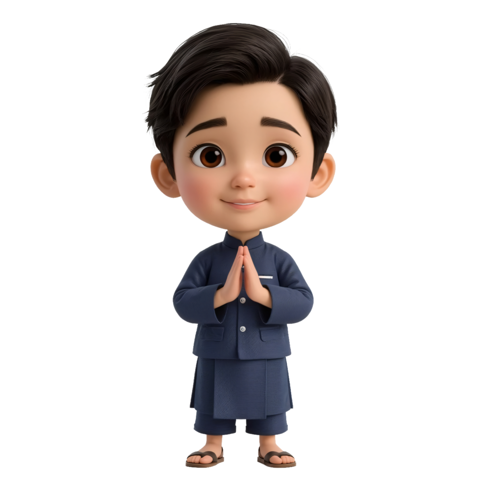 cartoon boy praying transparent background png