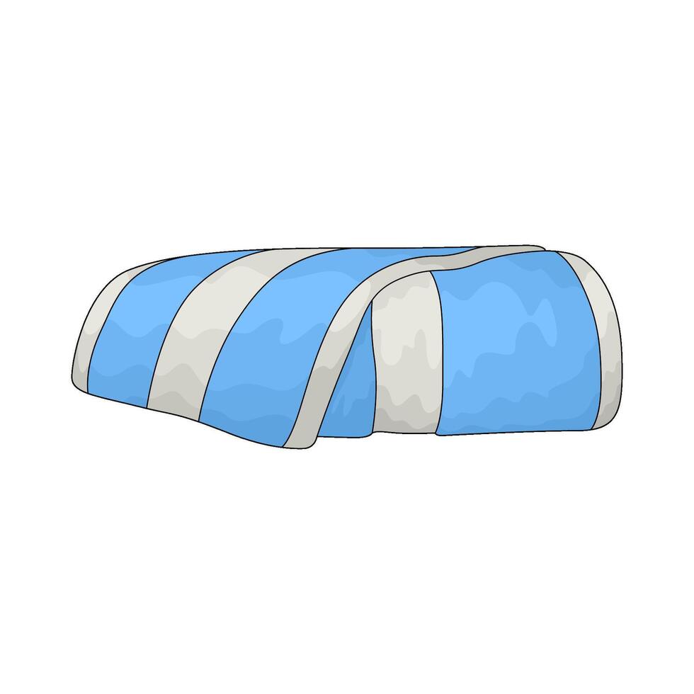 blue and white travel pillow vector