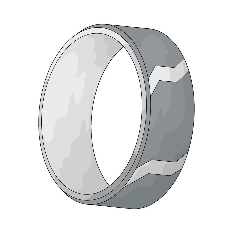 Gray and silver decorative ring vector