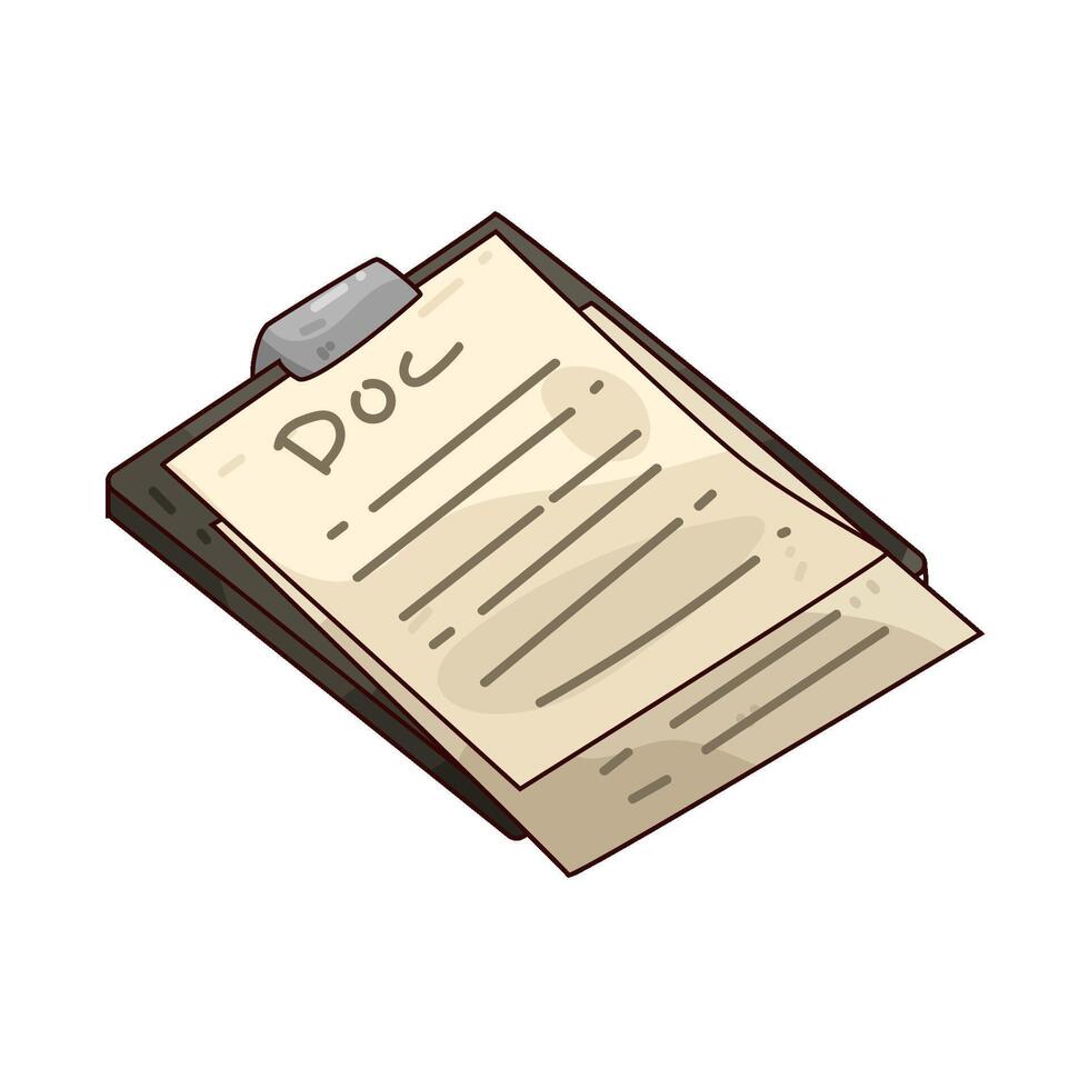 Clipboard with document illustration vector
