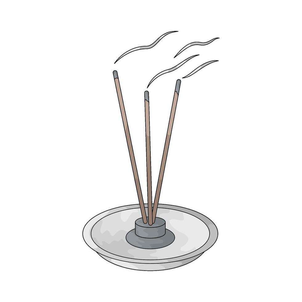 incense sticks in a holder vector
