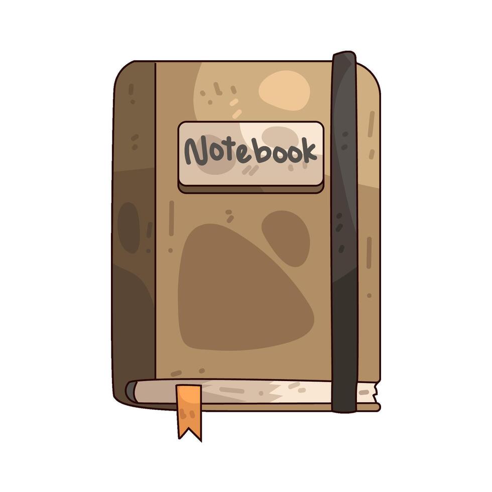 Stylish notebook with a bookmark vector