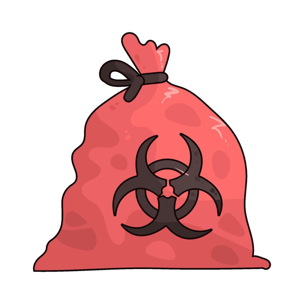 biohazard bag illustration vector