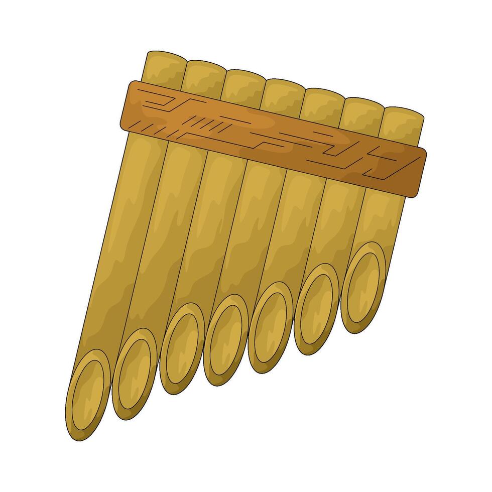 Illustration of a pan flute vector
