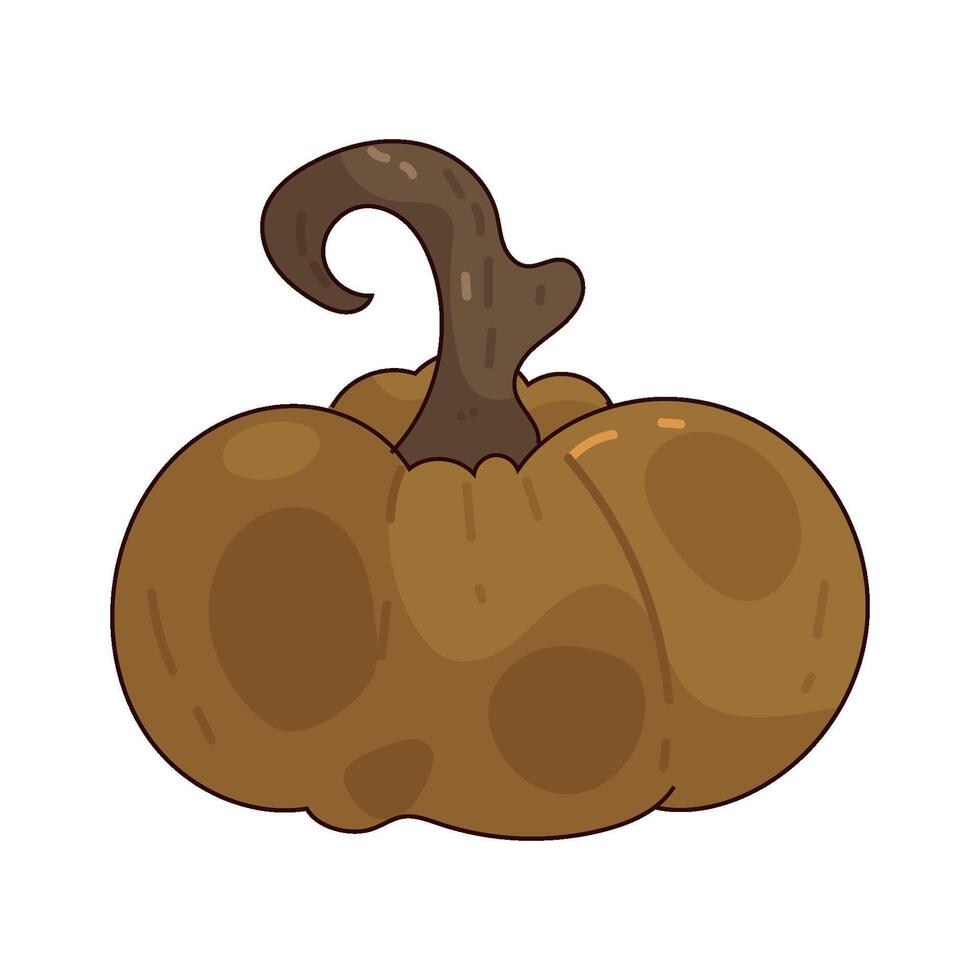 Halloween old pumpkin vector