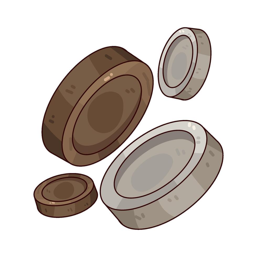 Cartoon rings of different sizes vector