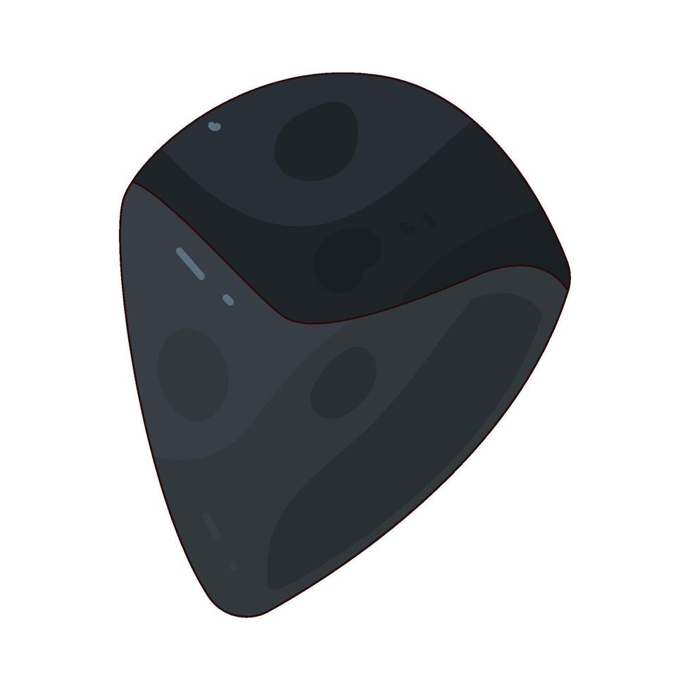 Black guitar pick vector