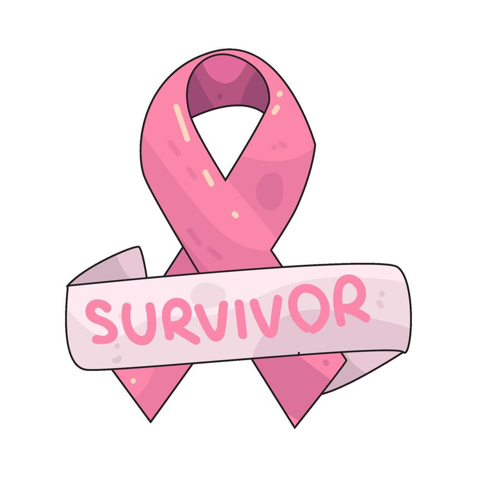 Breast Cancer Survivor Ribbon vector