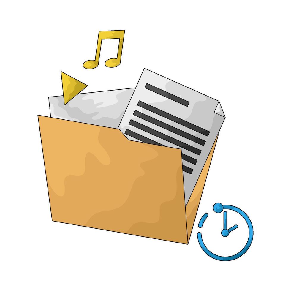 illustration of time folder vector