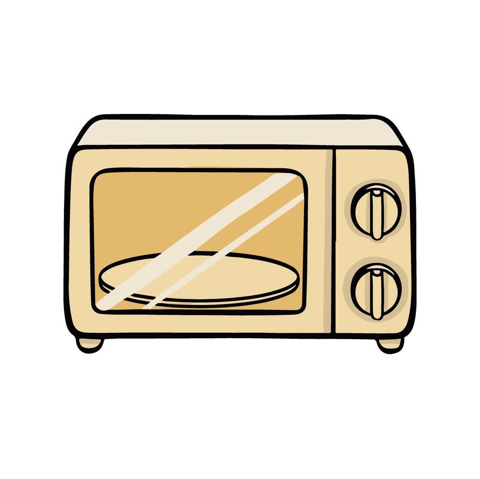 symbol illustration microwave oven color vector