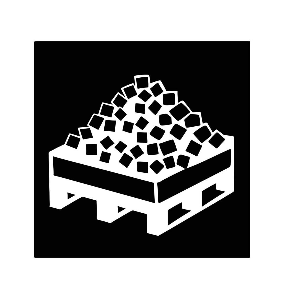 stone mining for production monochrome vector