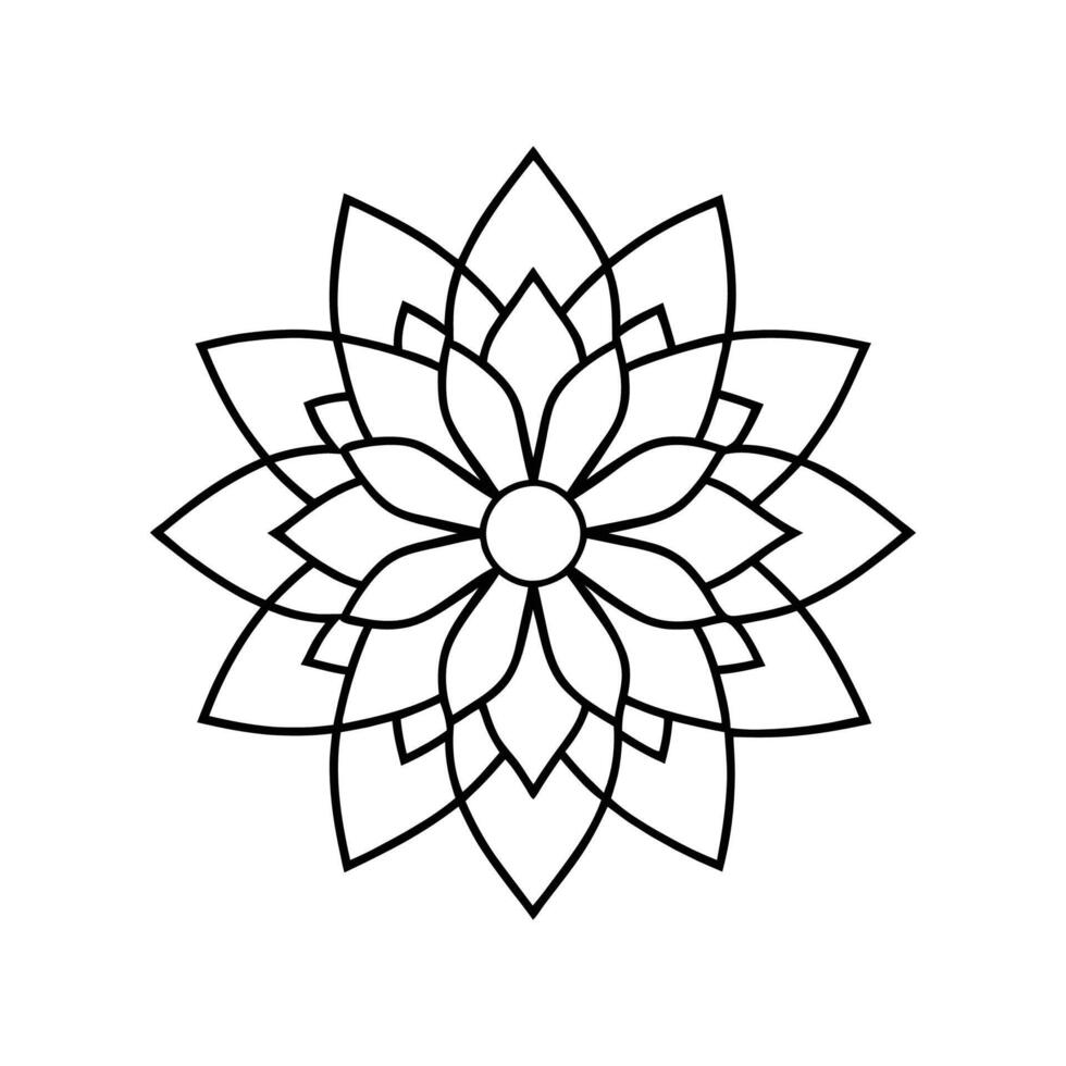 Simple mandala design for coloring. beautiful mandala art for coloring book, mandala design vector