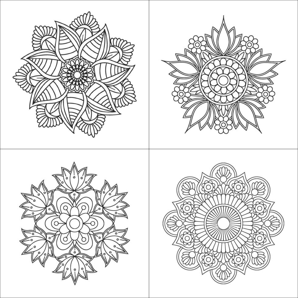 Explore intricate mandala designs for coloring a relaxing artistic journey perfect for mindful vector