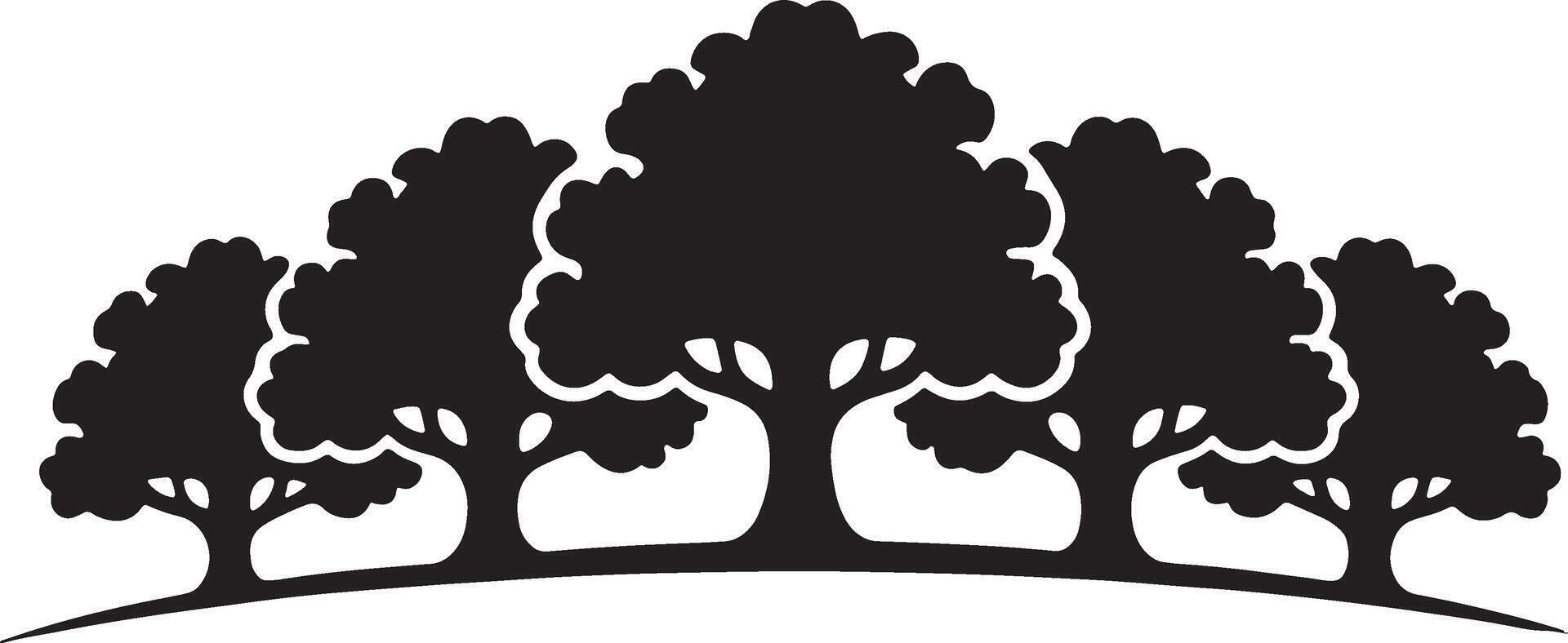 tree silhouette art vector