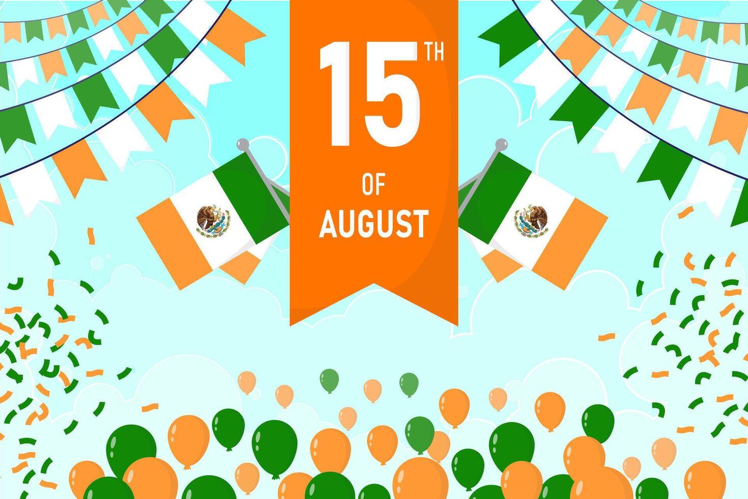 Independence Day in India Poster, greeting card, banner vector