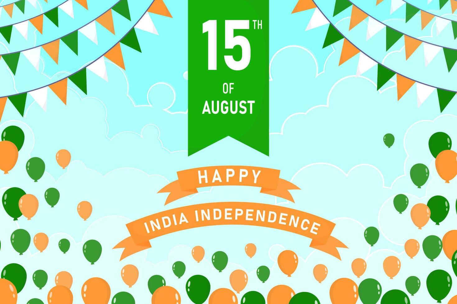 Independence Day in India Holiday Poster, banner vector