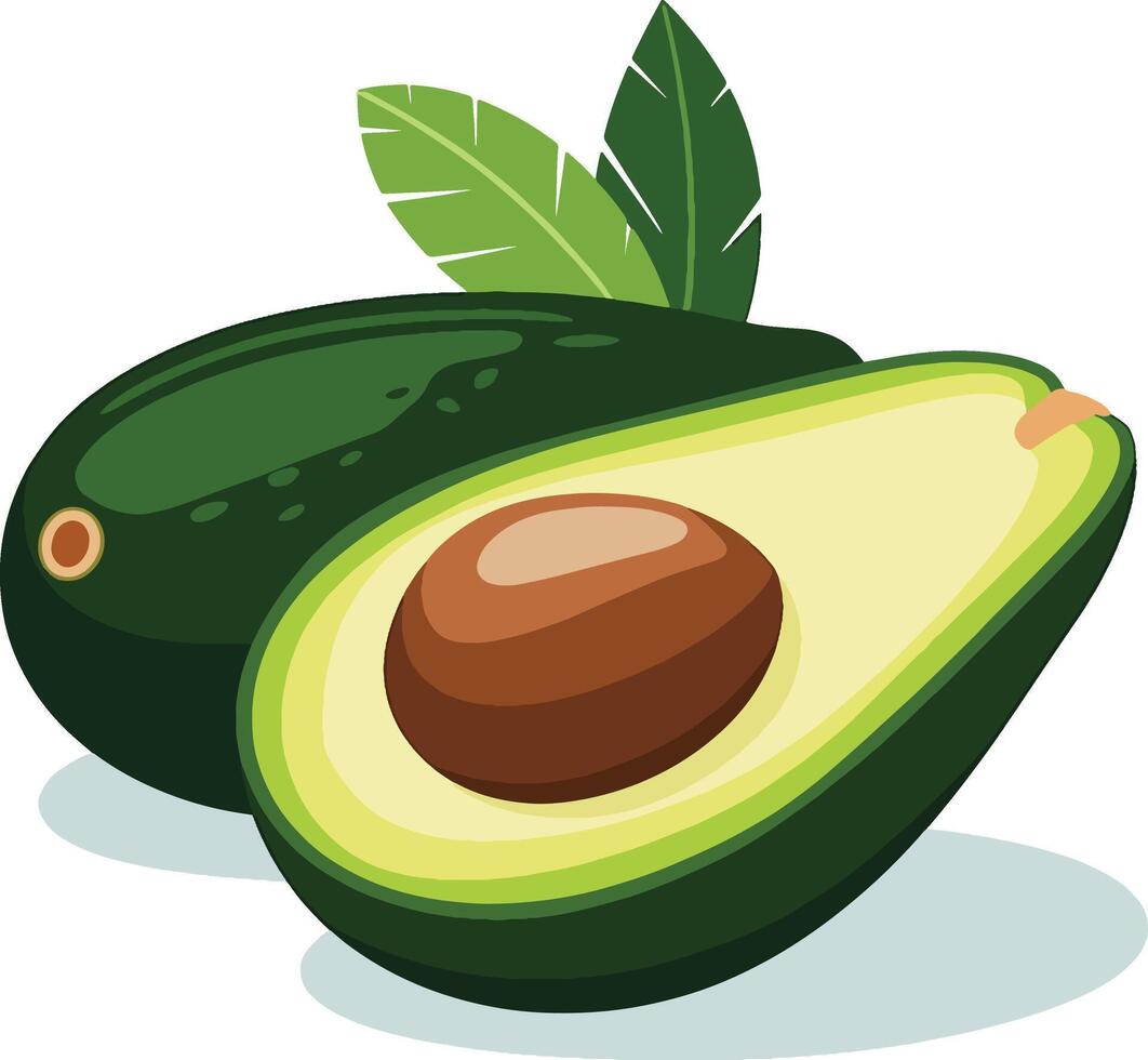 green avocado two piece vector