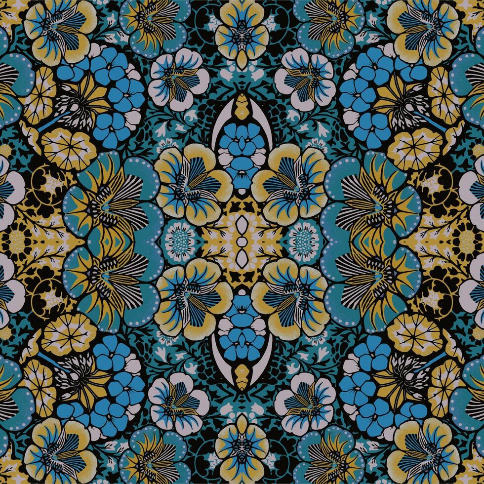 colorful floral pattern design vector