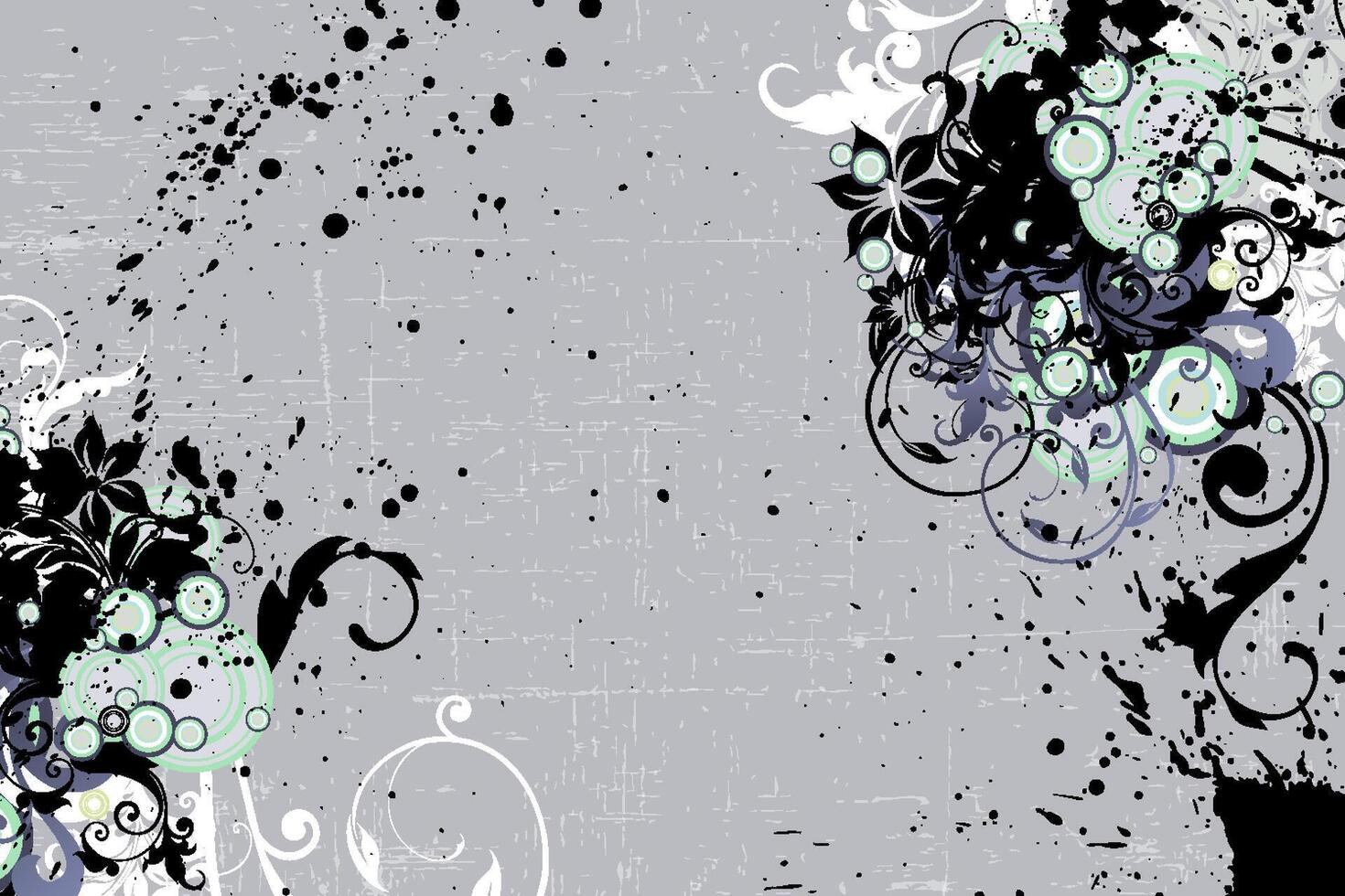 Floral design with gray background vector