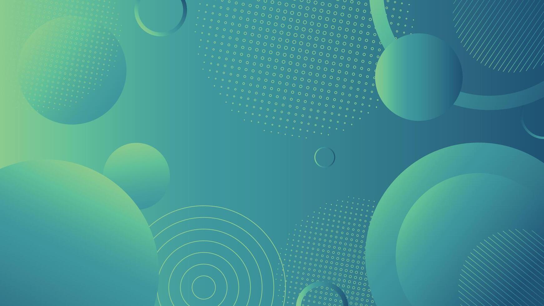 Modern teal gradient background featuring abstract circles and geometric patterns perfect for creative digital designs presentations and stylish art projects vector