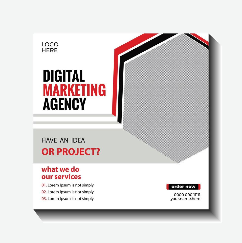 Creative Digital Marketing Agency Advertisement vector