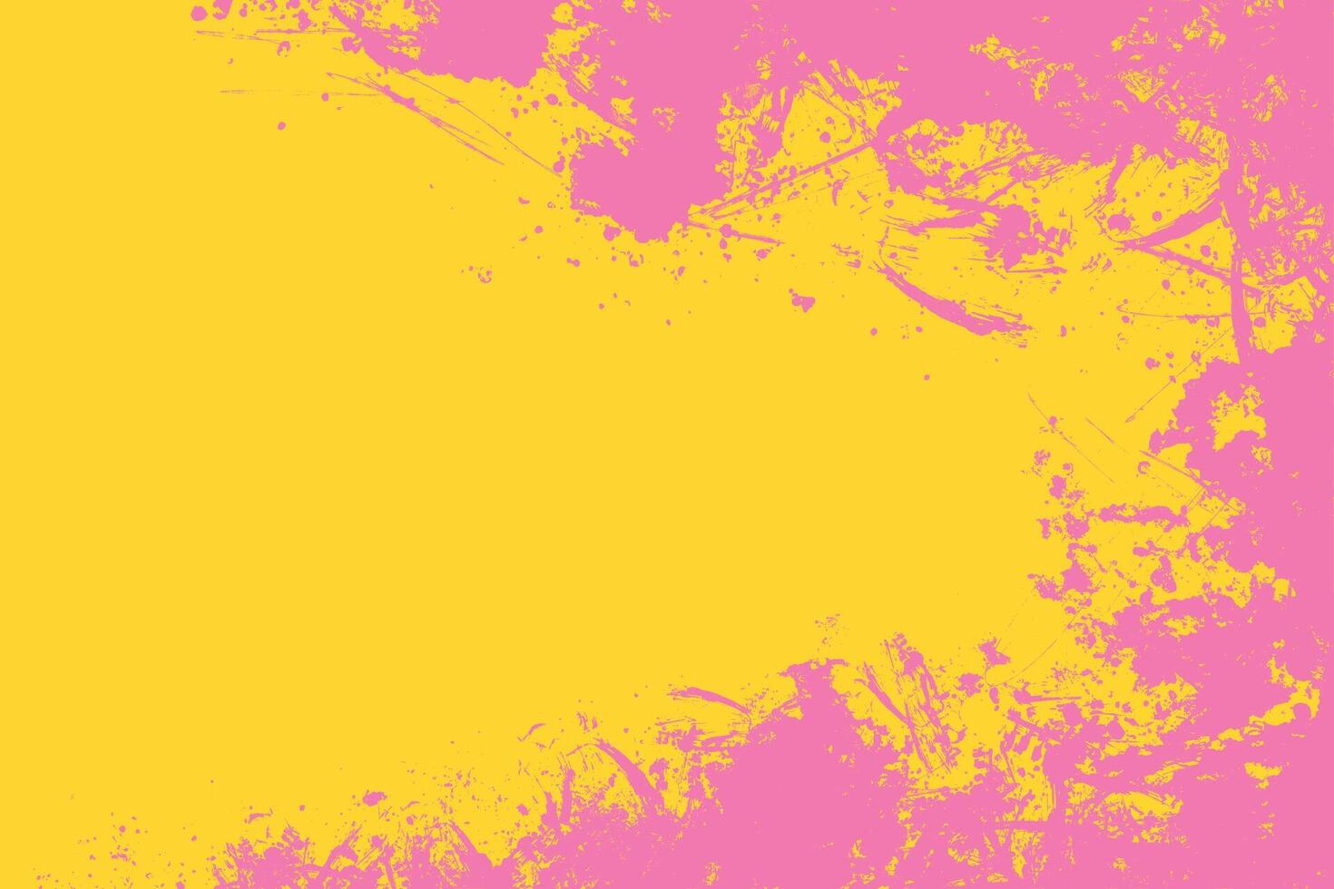 Grunge texture background. Abstract pink brush stroke texture on yellow background. Creative rough modern texture for banner, website, ads, presentations, poster, cover design vector