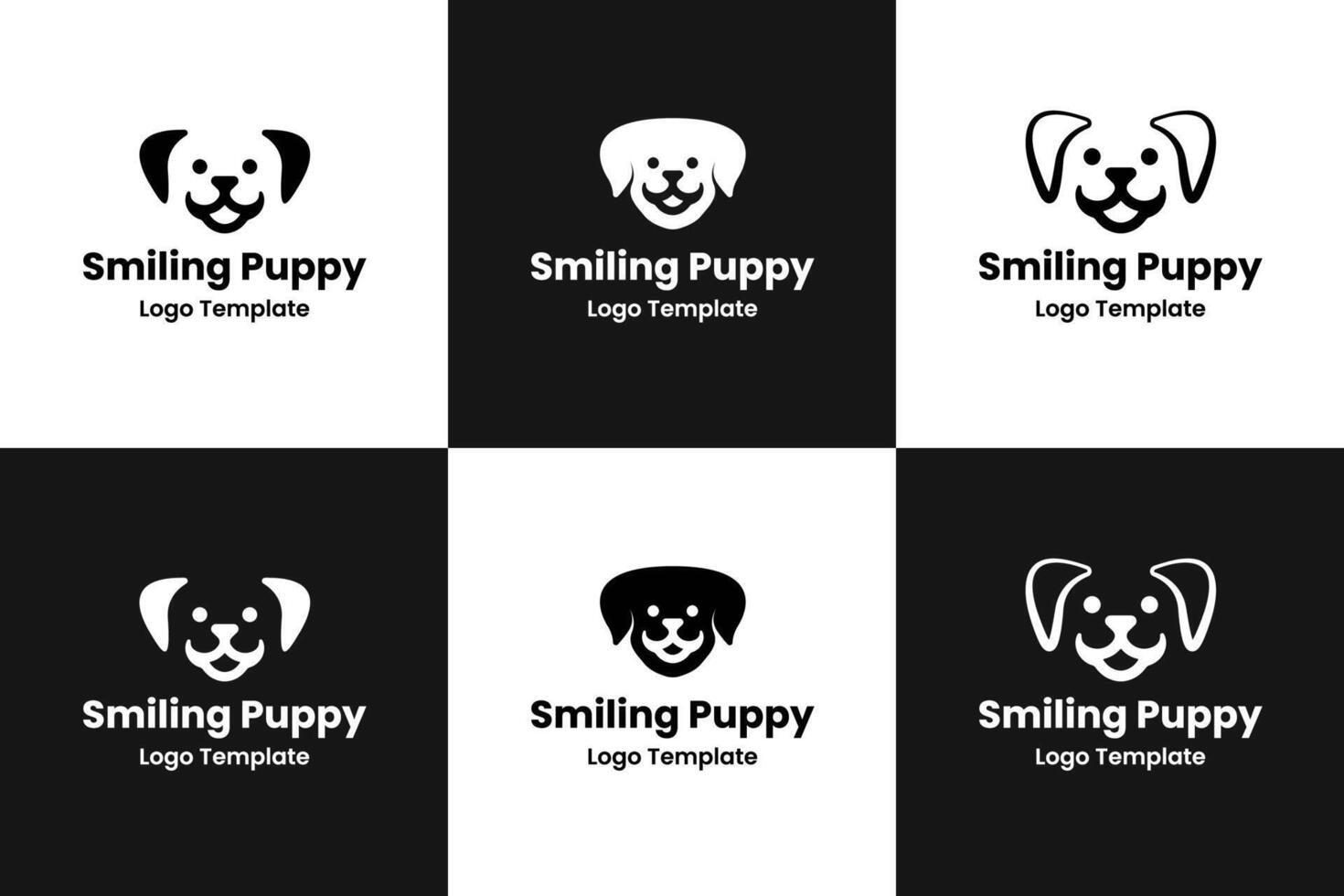 Set collection of cute pet logo design symbol illustration vector