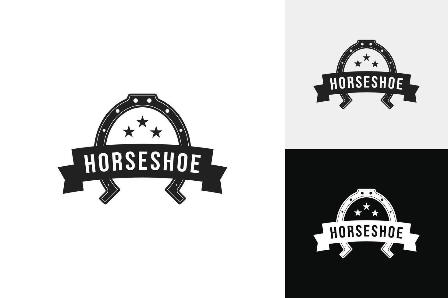 Horseshoe logo design template symbol illustration vector