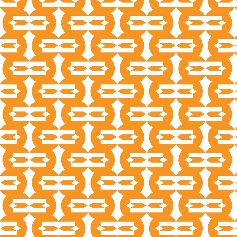 Geometric Orange and White Seamless Pattern vector