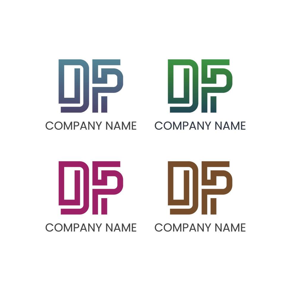 DP Lettermark Logo Variations for Company Branding vector