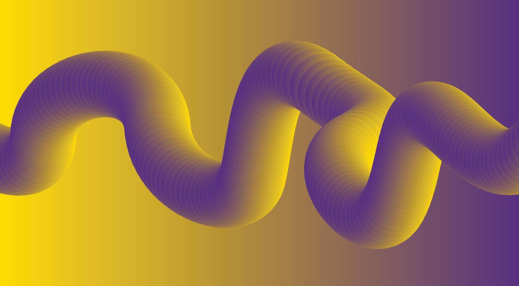 Abstract wave in yellow and purple vector