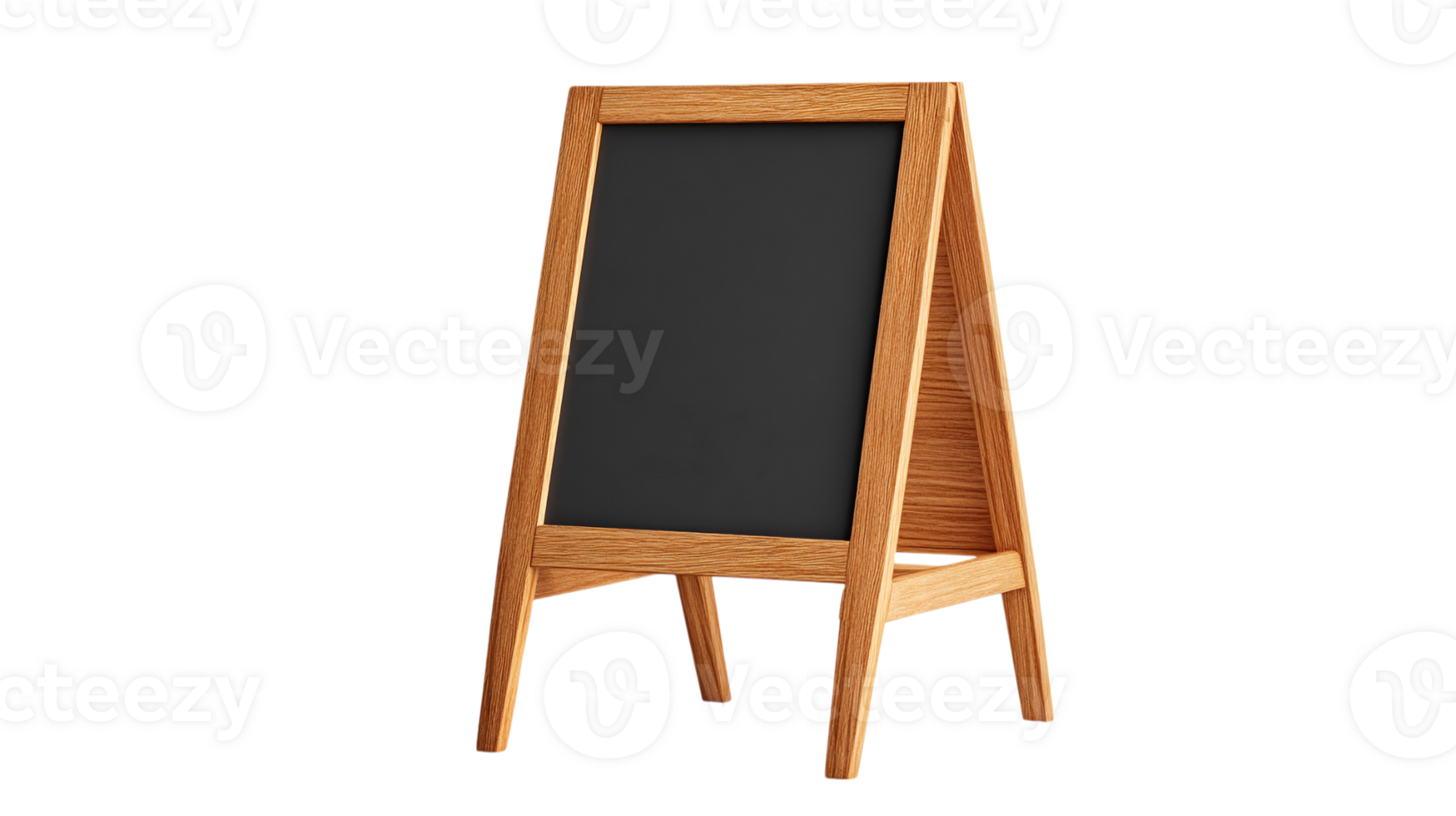 A wooden easel with a blackboard on it png