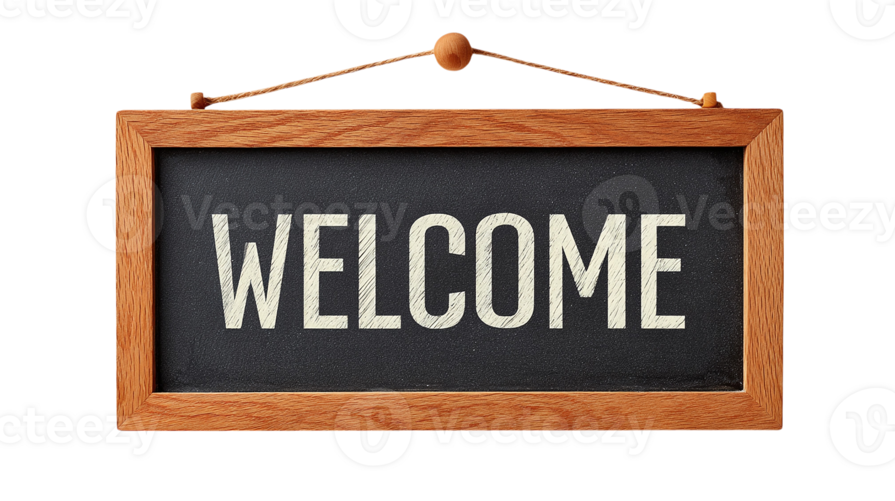 Welcome sign on a blackboard png